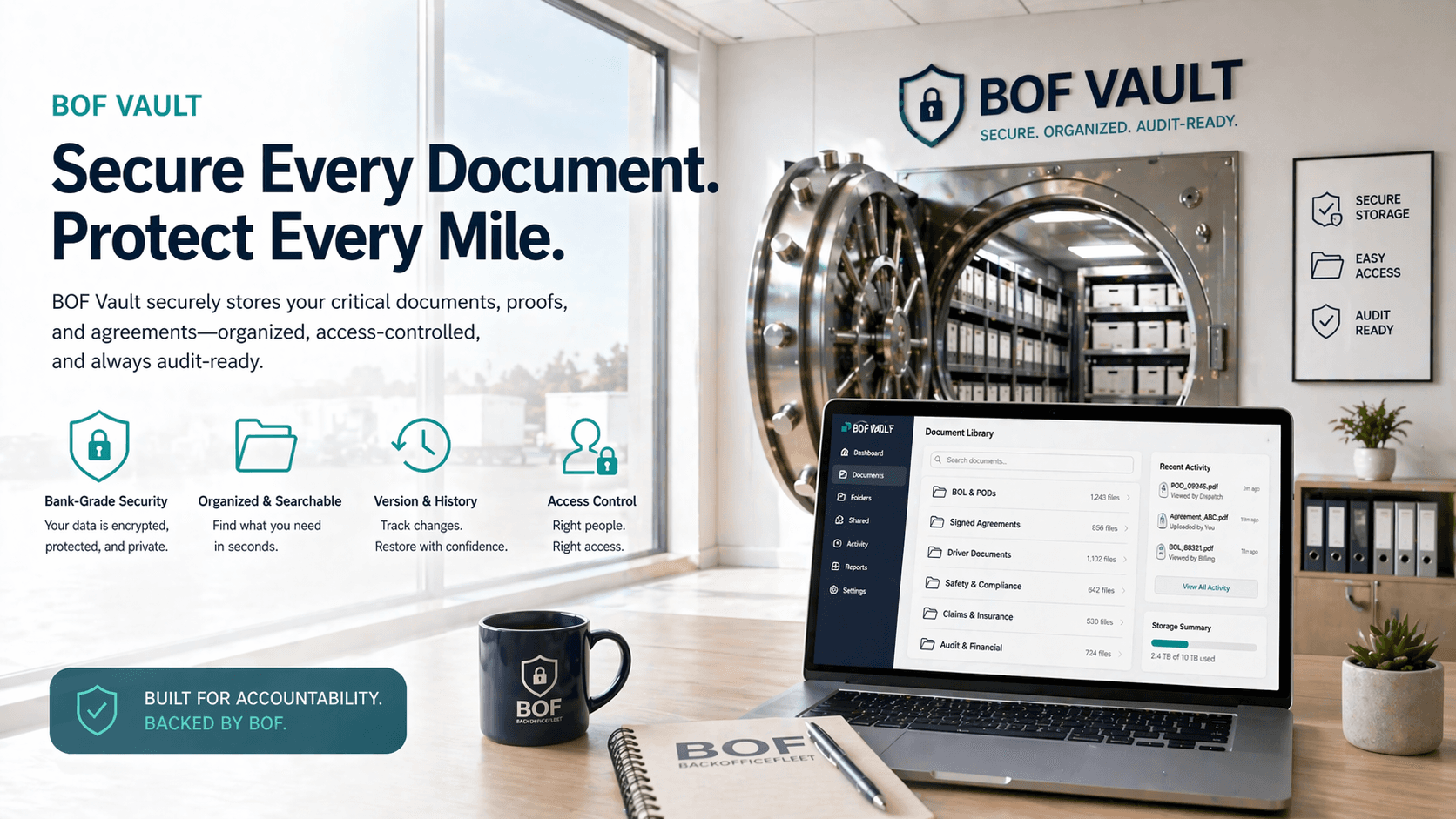Documents - Driver, company, and proof vaults